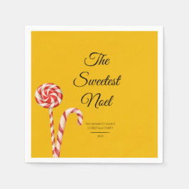 Süßes Weihnachten Candy Cane Paper Napkins | Feier Serviette