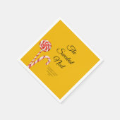 Süßes Weihnachten Candy Cane Paper Napkins | Feier Serviette (Ecke)