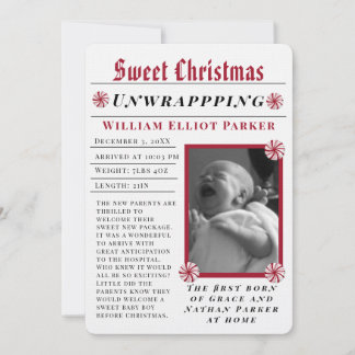 Süßes Weihnachten Moderne Zeitung Ankündigung