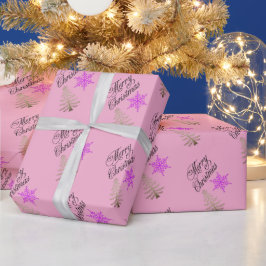 Süßes Weihnachten Rosa Geschenkpapier