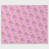 Süßes Weihnachten Rosa Geschenkpapier (Flach)