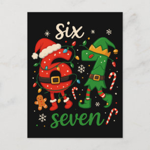 Süßes Weihnachten Six Seven Meme  Postkarte