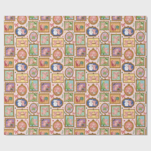 Süßes Weihnachts-Coquette-Axolotl-Geschenkpapier Geschenkpapier (Flach)