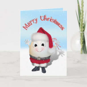 Süßes Weihnachts-Ei des Weihnachtsmanns Feiertagskarte