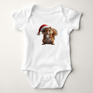Süßes Weihnachts-Eichhörnchen Baby-Body Baby Strampler