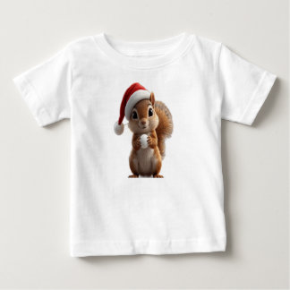 Süßes Weihnachts-Eichhörnchen-Baby-T-Shirt Baby T-shirt
