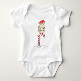 Süßes Weihnachts-Eulen-T-Shirt Baby Strampler