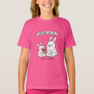 Süßes Weihnachts-Hasen-T-Shirt für Kinder T-Shirt