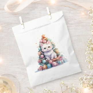 Süßes Weihnachts-Kätzchen Bunter Weihnachtsbaum Geschenktütchen