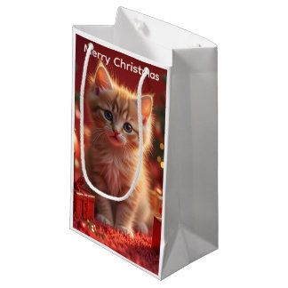 Süßes Weihnachts-Kätzchen Kleine Geschenktüte