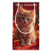 Süßes Weihnachts-Kätzchen Kleine Geschenktüte (Vorderseite)