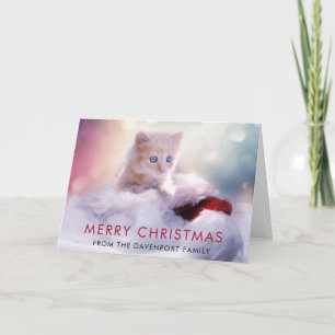 Süßes Weihnachts-Kätzchen-Urlaub Karte