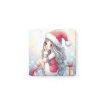 Süßes Weihnachts-Mädchen-Post-it