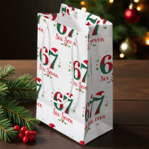 Süßes Weihnachts-Meme Sechs Sieben 67 6 7 Feiertag