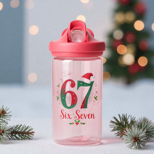 Süßes Weihnachts-Meme Sechs Sieben 67 6 7 Feiertag Trinkflasche