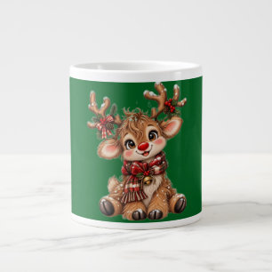 Süßes Weihnachts-Rentier-T-Shirt für Kinder Urla Jumbo-Tasse