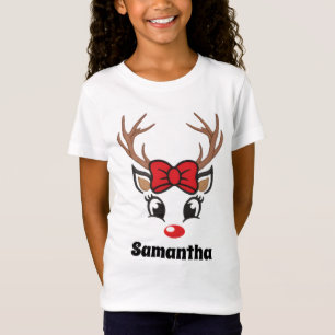 Süßes Weihnachts-Rentiergesicht T-Shirt