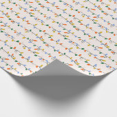 Süßes Weihnachtsbaum-Lichter-Muster Geschenkpapier (Ecke)