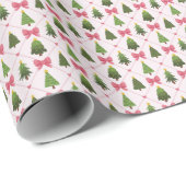 Süßes Weihnachtsbaum-Muster - Geschenkpapierrolle Geschenkpapier (Rolleneckpunkt)