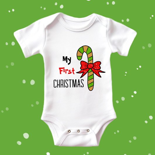 Süßes Weihnachtsbonbons Baby Strampler