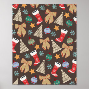 Süßes Weihnachtsbraun Poster