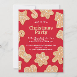 Süßes Weihnachtsgebäck Cookies Einladung