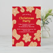 Süßes Weihnachtsgebäck Cookies Folieneinladung (Stehend vorne)