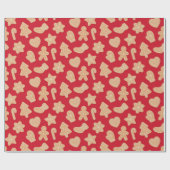 Süßes Weihnachtsgebäck Kekse Muster Geschenkpapier (Flach)