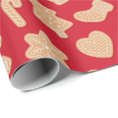 Süßes Weihnachtsgebäck Kekse Muster Geschenkpapier (Rolleneckpunkt)