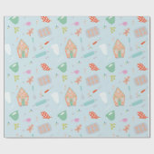 Süßes Weihnachtsgebäck Leckereien Geschenkpapier (Flach)