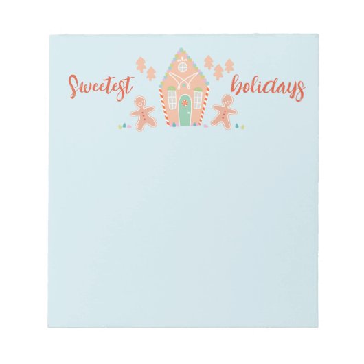 Süßes Weihnachtsgebäck Leckereien Lebkuchen Notizblock (Vorderseite)