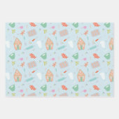 Süßes Weihnachtsgebäck und Lebkuchen Geschenkpapier Set (Vorderseite)