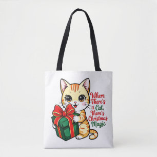 Süßes Weihnachtskatze Feiertagsgeschenk für Katzen Tasche