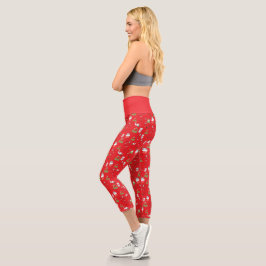 Süßes Weihnachtskatzen-Muster – Festliches Feierta Capri Leggings