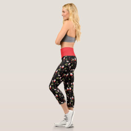 Süßes Weihnachtskatzen-Muster – Festliches Feierta Capri Leggings