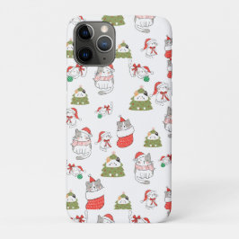 Süßes Weihnachtskatzen-Muster – Festliches Feierta Case-Mate iPhone Hülle