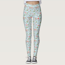 Süßes Weihnachtskatzen-Muster – Festliches Feierta Leggings