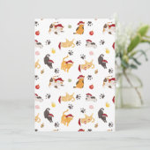 Süßes Weihnachtskatzenmuster Feiertagskarte (Stehend Vorderseite)