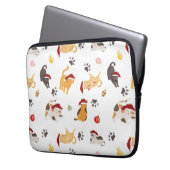 Süßes Weihnachtskatzenmuster Laptopschutzhülle (Vorderseite Links)