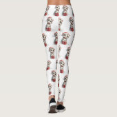 Süßes Weihnachtskitten auf Geschenkbox Leggings (Rückseite)