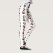 Süßes Weihnachtskitten auf Geschenkbox Leggings (Rechts)