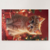 Süßes Weihnachtskitten Puzzle (Horizontal)