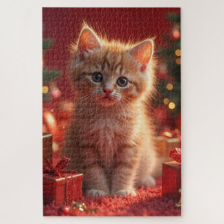 Süßes Weihnachtskitten Puzzle