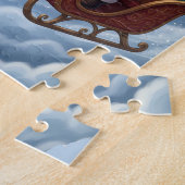 Süßes Weihnachtskitten und Rentiere  Puzzle (Seite)