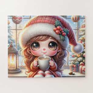 Süßes Weihnachtsmädchen Puzzle