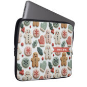 Süßes Weihnachtsplätzchen-Muster Laptopschutzhülle (Vorne Rechts)