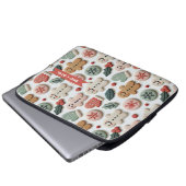 Süßes Weihnachtsplätzchen-Muster Laptopschutzhülle (Vorne Knopf)