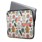 Süßes Weihnachtsplätzchen-Muster Laptopschutzhülle (Vorderseite Links)