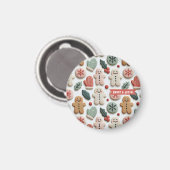 Süßes Weihnachtsplätzchen-Muster Magnet (Vorderseite/Rückseite)