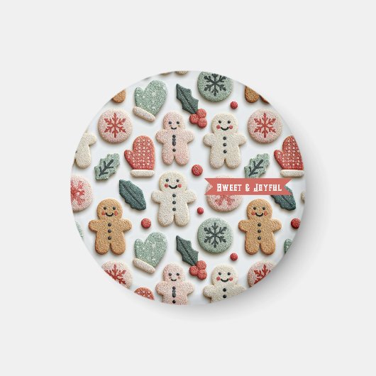 Süßes Weihnachtsplätzchen-Muster Magnet (Vorne)